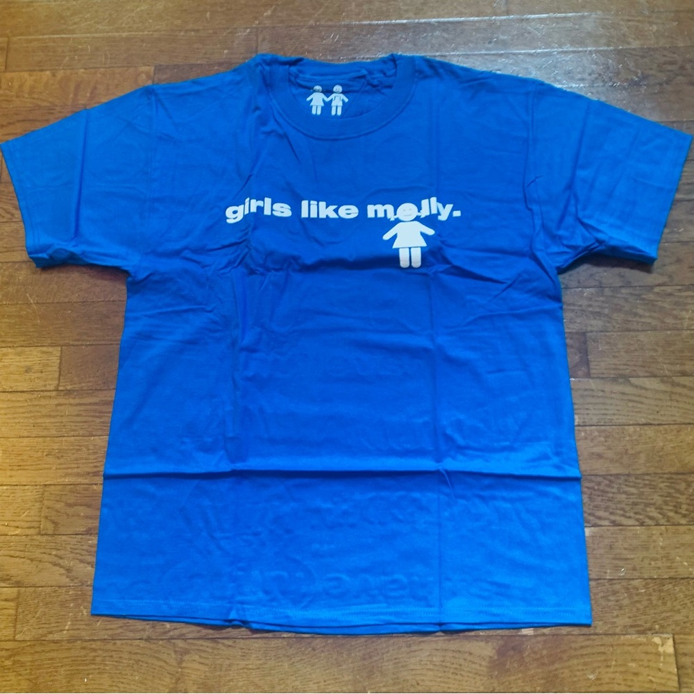 Unisex Girl's like Molly T-shirt | L | Blue / White  NEW!!